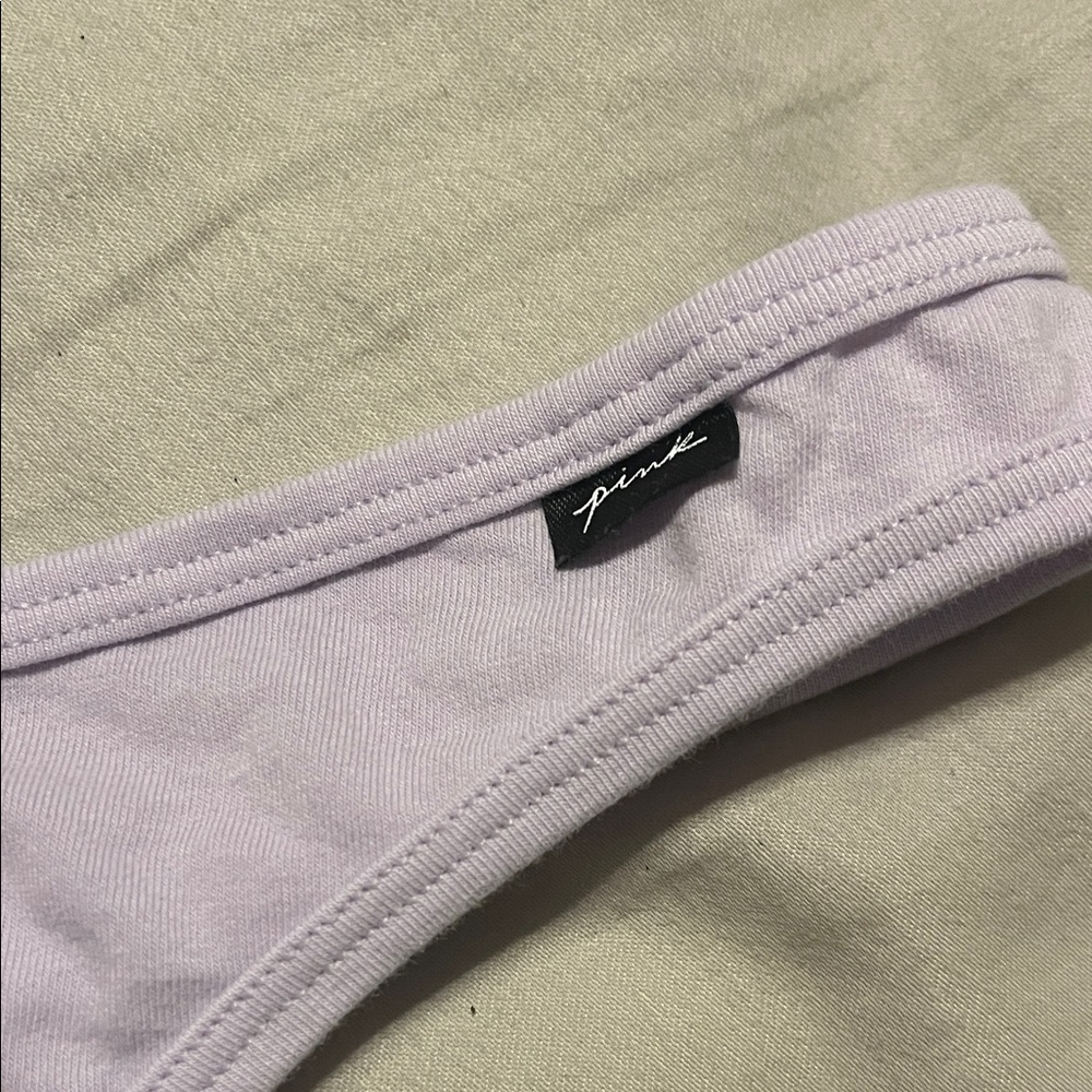 PINK Victoria's Secret Light Purple Panties with Daisy Design - Picture 3 of 4
